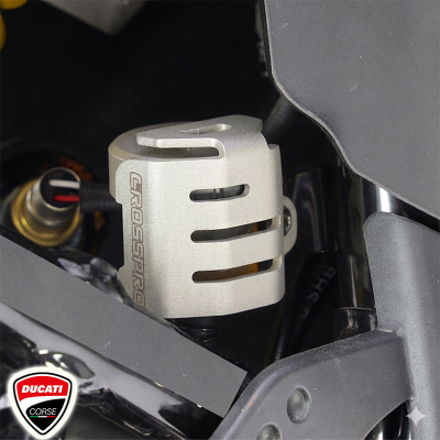 PROTECTOR DE DEPOSITO LIQUIDO DE FRENO CROSSPRO DUCATI DESERT X PLATA