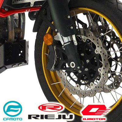 PROTECTORES DE PINZAS DE FRENO DELANTERO CROSSPRO CFMOTO/RIEJU/QJ MOTOR NEGRO