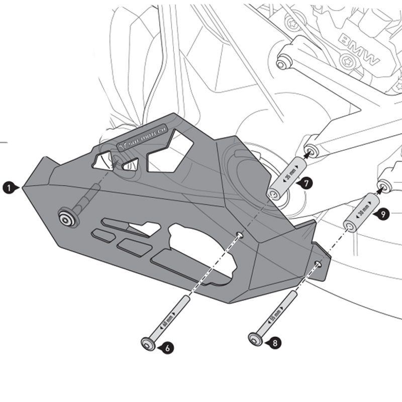 PROTECTOR DE CARDAN SW-MOTECH BMW R 1300 GS SCT.07.975.10200/B | Otros protectores de moto | %brands%