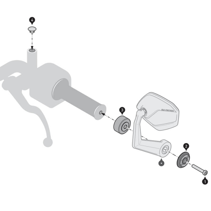 JUEGO DE RETROVISORES SW-MOTECH KAWASAKI/CFMOTO MIR.08.868.10001 | Espejos retrovisores de moto | %brands%
