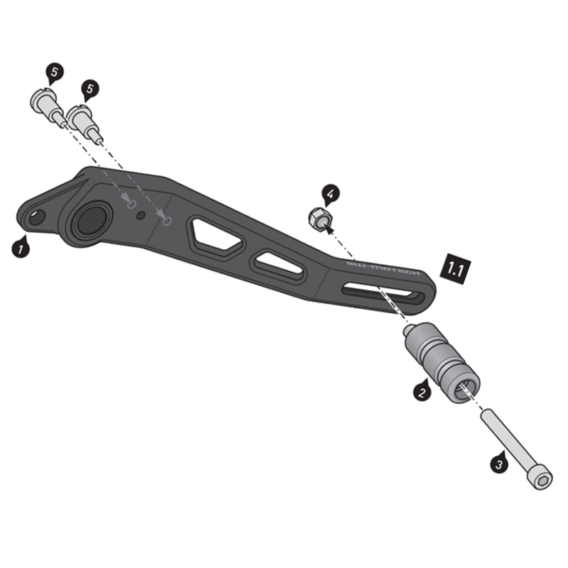 PEDAL DE FRENO SW-MOTECH KAWASAKI FBL.08.065.10000 | Estriberas, pedales y palancas de moto | %brands%