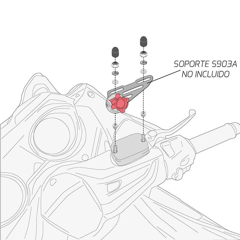KIT DE TORNILLERIA PARA MONTAR EL SMART MOUNT RC S903A/S304B | Soportes para Smartphone de moto | %brands%