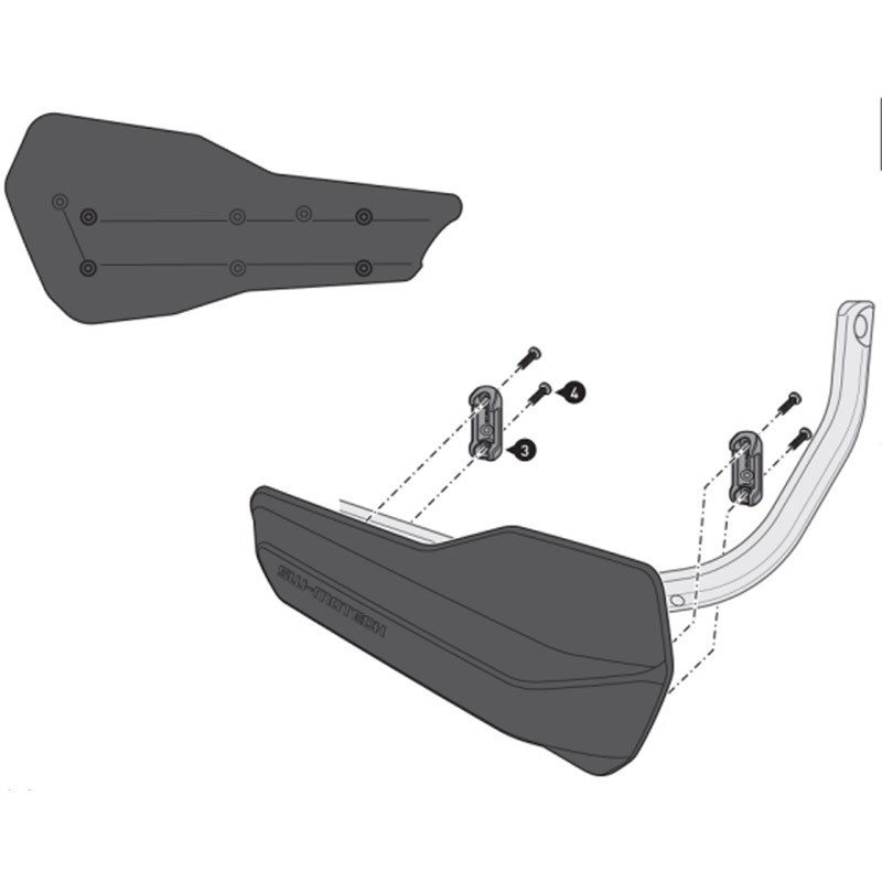 KIT DE PROTECTORES DE MANOS SW-MOTECH SPORT SUZUKI DR-Z4S HDG.00.220.23100/B | Paramanos de moto | %brands%
