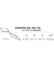 KIT DE FIJACION POSTERIOR SHAD Z0GK32ST ZONTES GK350 | Fijaciones Top Case de moto | %brands%