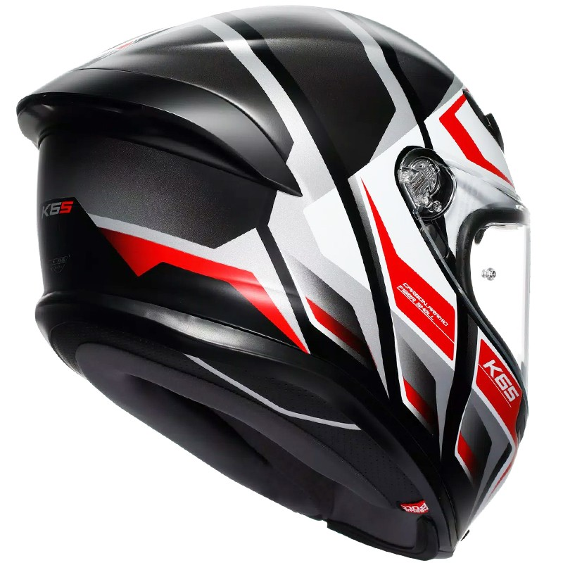 CASCO AGV K6 S KARVE NEW MATT BLACK/WHITE/RED | Cascos Integrales de moto | %brands%