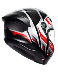 CASCO AGV K6 S KARVE NEW MATT BLACK/WHITE/RED | Cascos Integrales de moto | %brands%