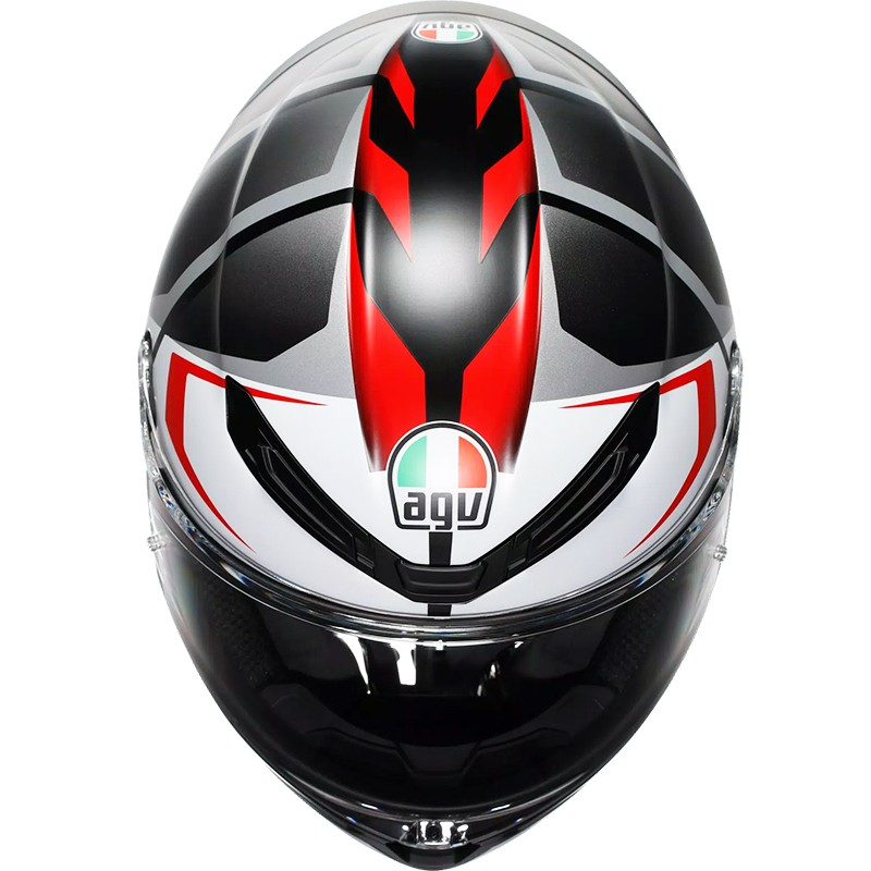 CASCO AGV K6 S KARVE NEW MATT BLACK/WHITE/RED | Cascos Integrales de moto | %brands%