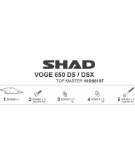 KIT DE FIJACIÓN POSTERIOR SHAD V0DS61ST VOGE 650DS/650DSX  | Fijaciones Top Case de moto | %brands%