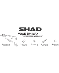 KIT DE FIJACIÓN POSTERIOR SHAD V0SR42ST VOGE SR4 MAX/T | Fijaciones Top Case de moto | %brands%