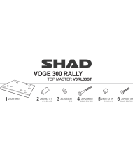 KIT DE FIJACIÓN POSTERIOR SHAD V0RL33ST VOGE 300 RALLY | Fijaciones Top Case de moto | %brands%