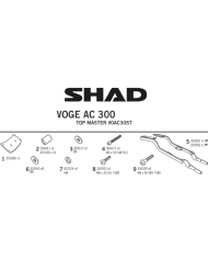 KIT DE FIJACIÓN POSTERIOR SHAD V0AC30ST VOGE 300AC | Fijaciones Top Case de moto | %brands%
