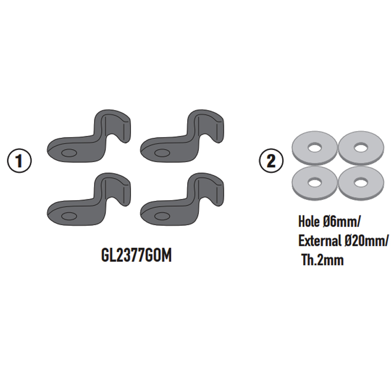 KIT DE FIJACIÓN POSTERIOR GIVI SR9259 VOGE SR1 125 | Fijaciones Top Case de moto | %brands%