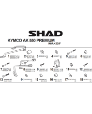 KIT DE FIJACION MALETAS LATERALES SHAD 3P K0AK53IF KYMCO AK 550 PREMIUM | Fijaciones Maletas de moto | %brands%