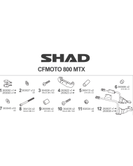 KIT DE FIJACION MALETAS LATERALES SHAD 3P C0MT85IF CFMOTO 1000 MTX/800 MTX | Fijaciones Maletas de moto | %brands%