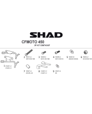 KIT DE FIJACION MALETAS LATERALES SHAD 3P C0MT43XIF CFMOTO 450 MT | Fijaciones Maletas de moto | %brands%