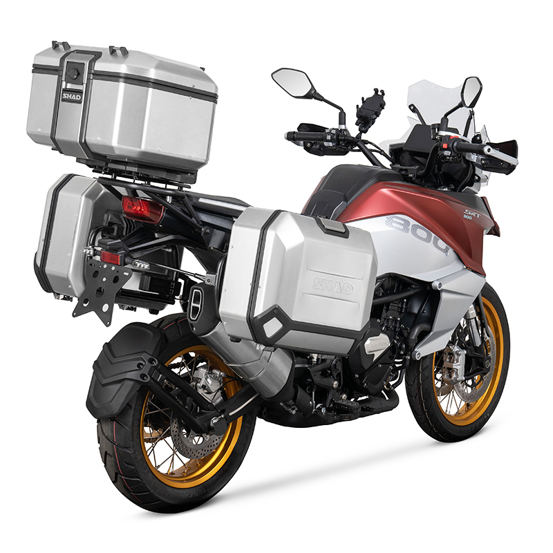 KIT DE FIJACION MALETAS LATERALES SHAD 4P Q0SR824P QJMOTOR SRT 800/SRT 800 X | Fijaciones Maletas de moto | %brands%