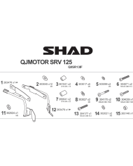 KIT DE FIJACION MALETAS LATERALES SHAD 3P Q0SR13IF QJMOTOR SRV 125 | Fijaciones Top Case de moto | %brands%