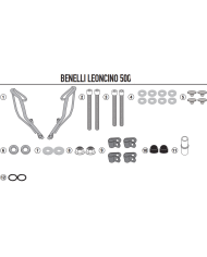 KIT DE FIJACIÓN POSTERIOR GIVI SR8704 BENELLI LEONCINO 500/500 TRAIL | Fijaciones Top Case de moto | %brands%