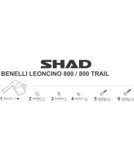 KIT DE FIJACION ALFORJAS SHAD B0LN81SR BENELLI LEONCINO 800/800 TRAIL | Fijaciones Alforjas de moto | %brands%