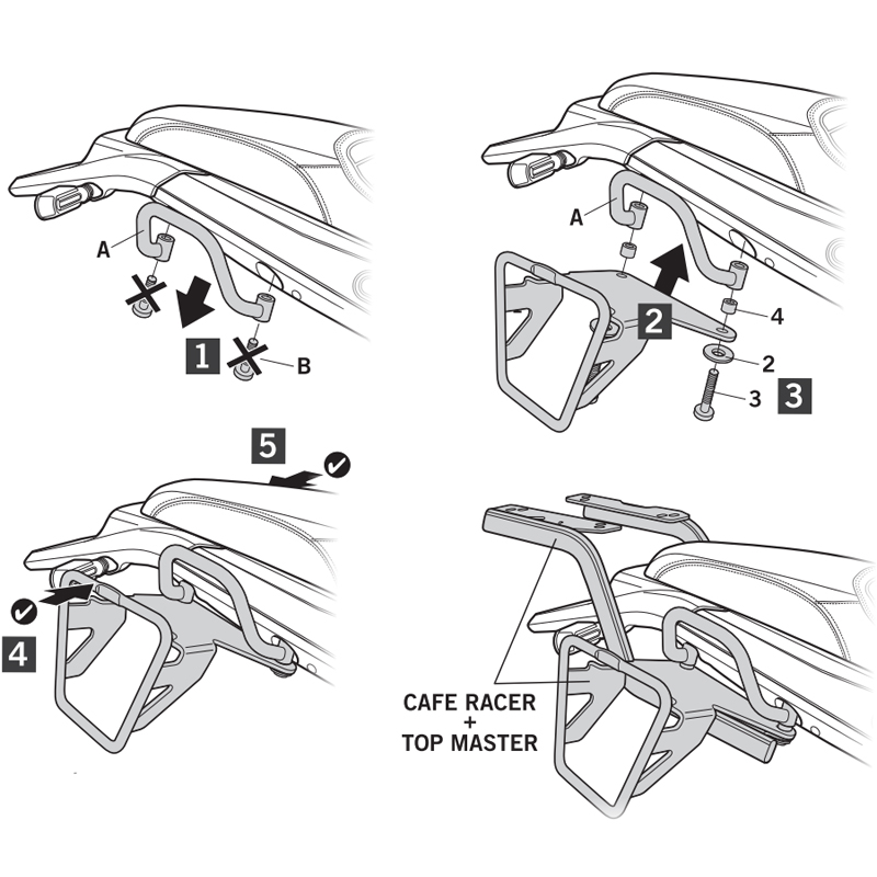 KIT DE FIJACION ALFORJAS SHAD B0LN57SR BENELLI LEONCINO 502/500 | Fijaciones Alforjas de moto | %brands%
