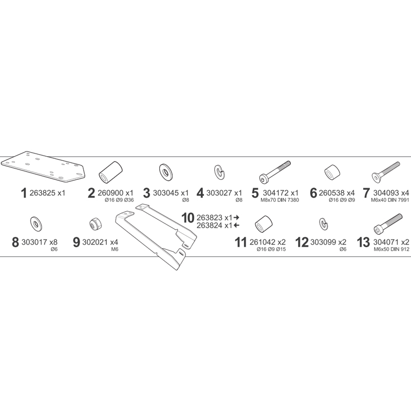 KIT DE FIJACIÓN POSTERIOR SHAD B0BK16ST BENELLI BKK 125 | Fijaciones Top Case de moto | %brands%