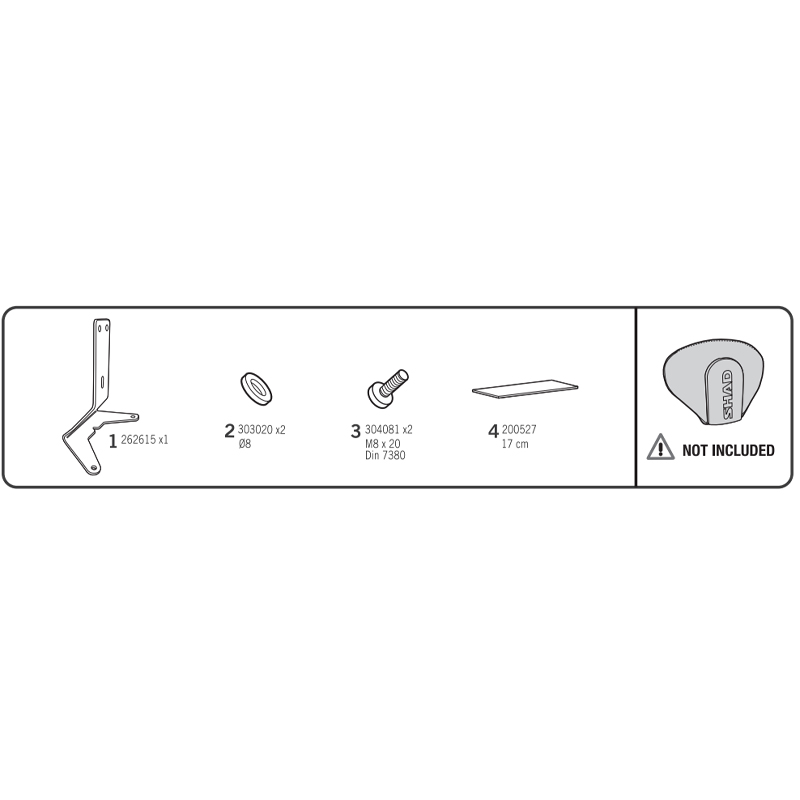 KIT DE FIJACION RESPALDO PARA PASAJERO SHAD S0MX50RV SYM MAXSYM 508 TL | Otros de moto | %brands%