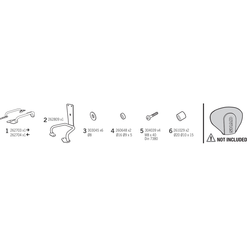 KIT DE FIJACION RESPALDO PARA PASAJERO SHAD H0XD71RV HONDA X-ADV 750/FORZA 750 | Otros de moto | %brands%