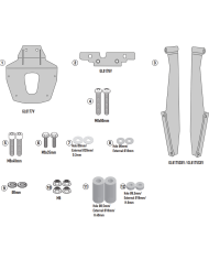 KIT DE FIJACIÓN POSTERIOR GIVI SR7072 SYM ADX TG 400 | Fijaciones Top Case de moto | %brands%