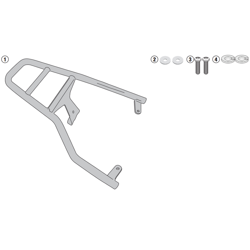 KIT DE FIJACIÓN POSTERIOR GIVI SR5608 PIAGGIO VESPA PRIMAVERA 150-125-50/SPRINT 150-125-50 | Fijaciones Top Case de moto | %brands%
