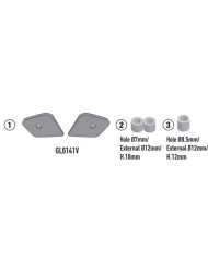 KIT DE FIJACIÓN POSTERIOR GIVI SR5623 PIAGGIO LIBERTY 150/125/50 | Fijaciones Top Case de moto | %brands%