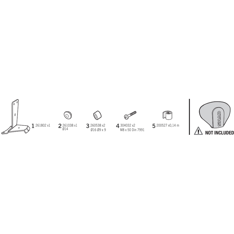 KIT DE FIJACION RESPALDO PARA PASAJERO SHAD V0YR11RV PIAGGIO MP3 300/HPE/HPE SPORT/YOURBAN | Otros de moto | %brands%