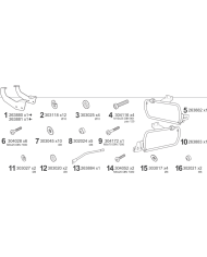 KIT DE FIJACION MALETAS LATERALES SHAD 4P M0XC164P MOTO MORINI X-CAPE 1200 | Fijaciones Maletas de moto | %brands%