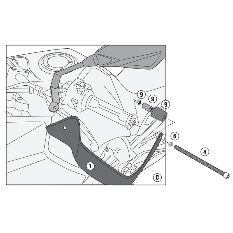 KIT DE PROTECTORES DE MANOS GIVI HP9350B MOTO MORINI X-CAPE 700/649 | Paramanos de moto | %brands%