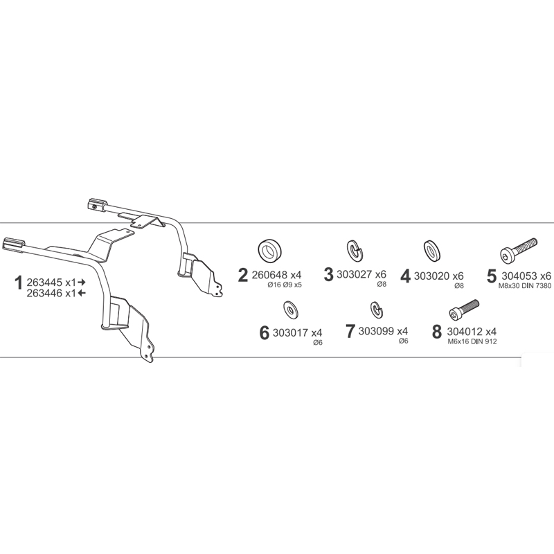 KIT DE FIJACION MALETAS LATERALES SHAD 3P M0ST14IF MOTO GUZZI STELVIO 1000 | Fijaciones Maletas de moto | %brands%