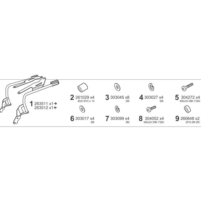 KIT DE FIJACION MALETAS LATERALES SHAD 3P M0VT84IF MOTO GUZZI V85 TT/85 TT TRAVEL | Fijaciones Maletas de moto | %brands%