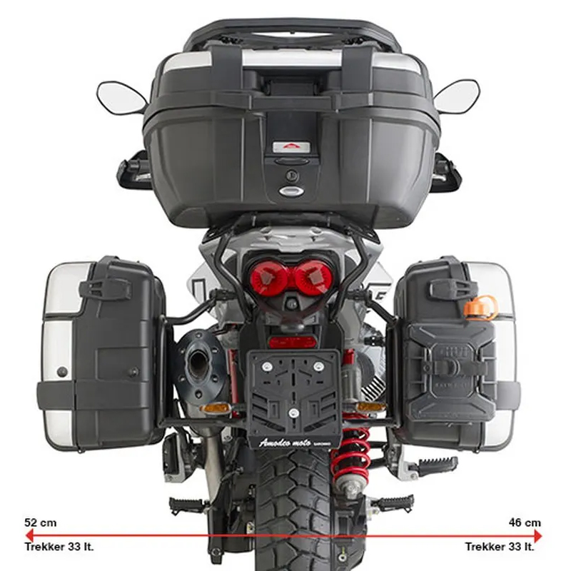 KIT DE FIJACION MALETAS LATERALES GIVI PLO8209MK MOTO GUZZI V85 TT | Fijaciones Maletas de moto | %brands%