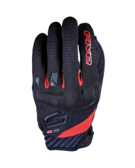 GUANTES FIVE RS3 EVO NEGRO/ROJO | Verano de moto | %brands%