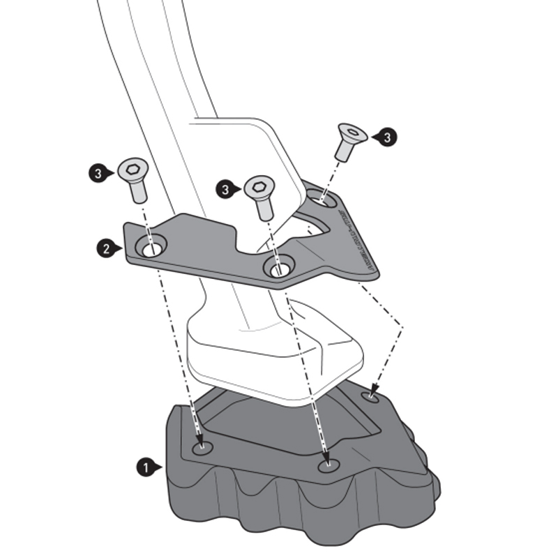 EXTENSIÓN CABALLETE LATERAL SW-MOTECH MOTO GUZZI STELVIO 1200 STS.17.624.10000 | Ampliaciones caballete lateral de moto | %brands%