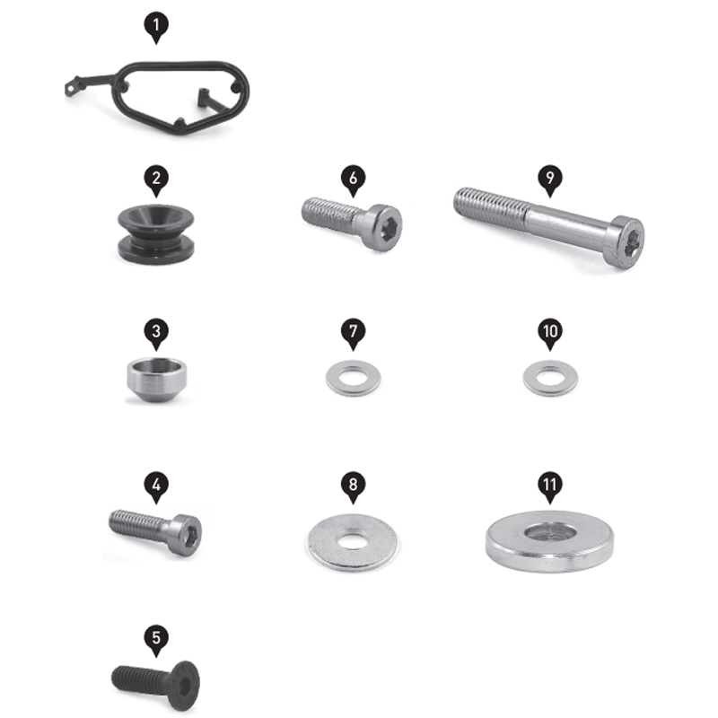 KIT DE FIJACION MALETAS LATERALES Y ALFORJAS SW-MOTECH SLC DERECHO ROYAL ENFIELD HTA.41.937.11000 | Fijaciones Alforjas de moto | %brands%