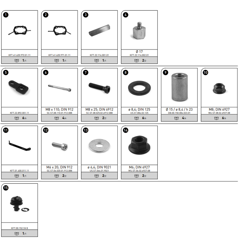 KIT DE FIJACION MALETAS LATERALES SW-MOTECH ROYAL ENFIELD HIMALAYAN KFT.41.620.30000/B | Fijaciones Maletas de moto | %brands%