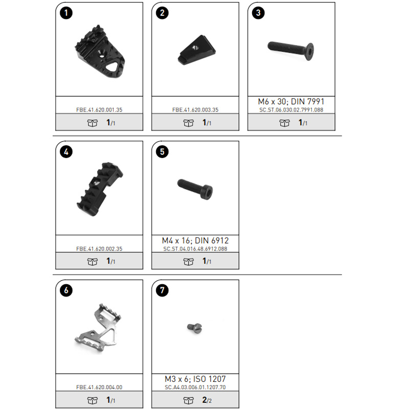 EXTENSION PEDAL DE FRENO SW-MOTECH ROYAL ENFIELD HIMALAYAN/RALLY FBE.41.620.10000/B | Estriberas, pedales y palancas de moto | %brands%