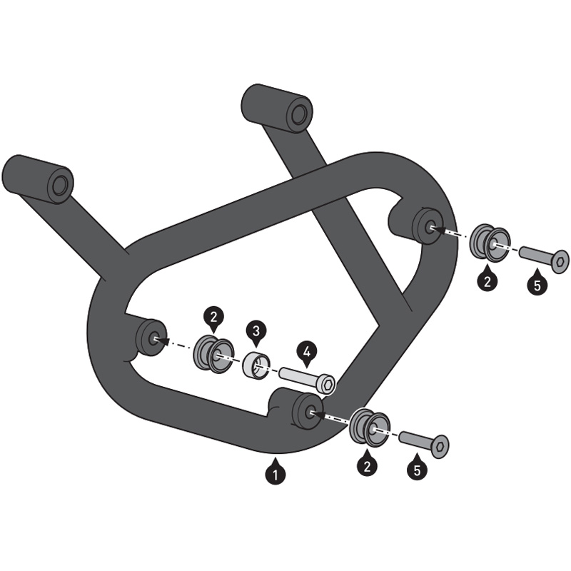 KIT DE FIJACION MALETAS LATERALES Y ALFORJAS SW-MOTECH SLC IZQUIERDO ROYAL ENFIELD METEOR 350 HTA.41.983.10000 | Fijaciones Alforjas de moto | %brands%