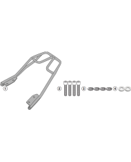 KIT DE FIJACIÓN POSTERIOR GIVI SR9051 ROYAL ENFIELD CONTINENTAL GT/INTERCEPTOR 650 | Fijaciones Top Case de moto | %brands%