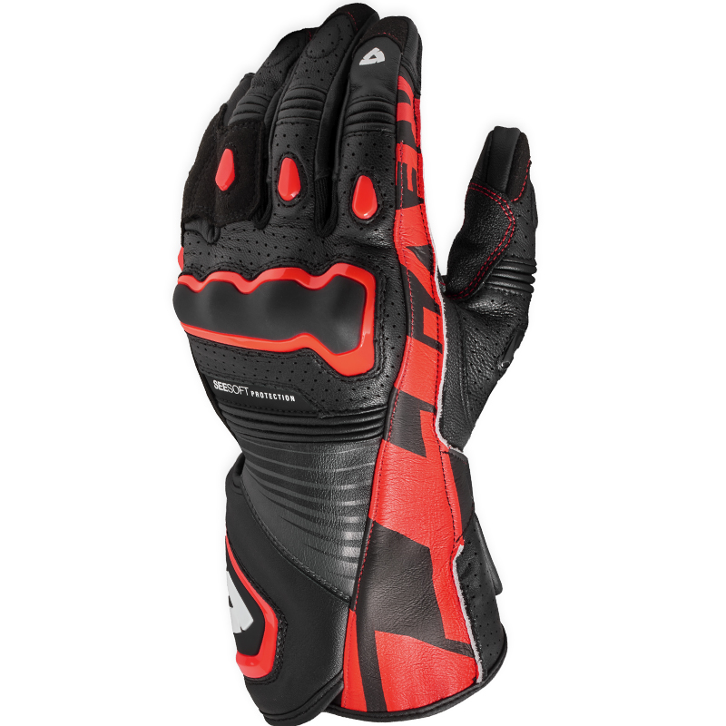 GUANTES REVIT ARGON 3 NEGRO/ROJO FLUOR | Sport Racing de moto | %brands%